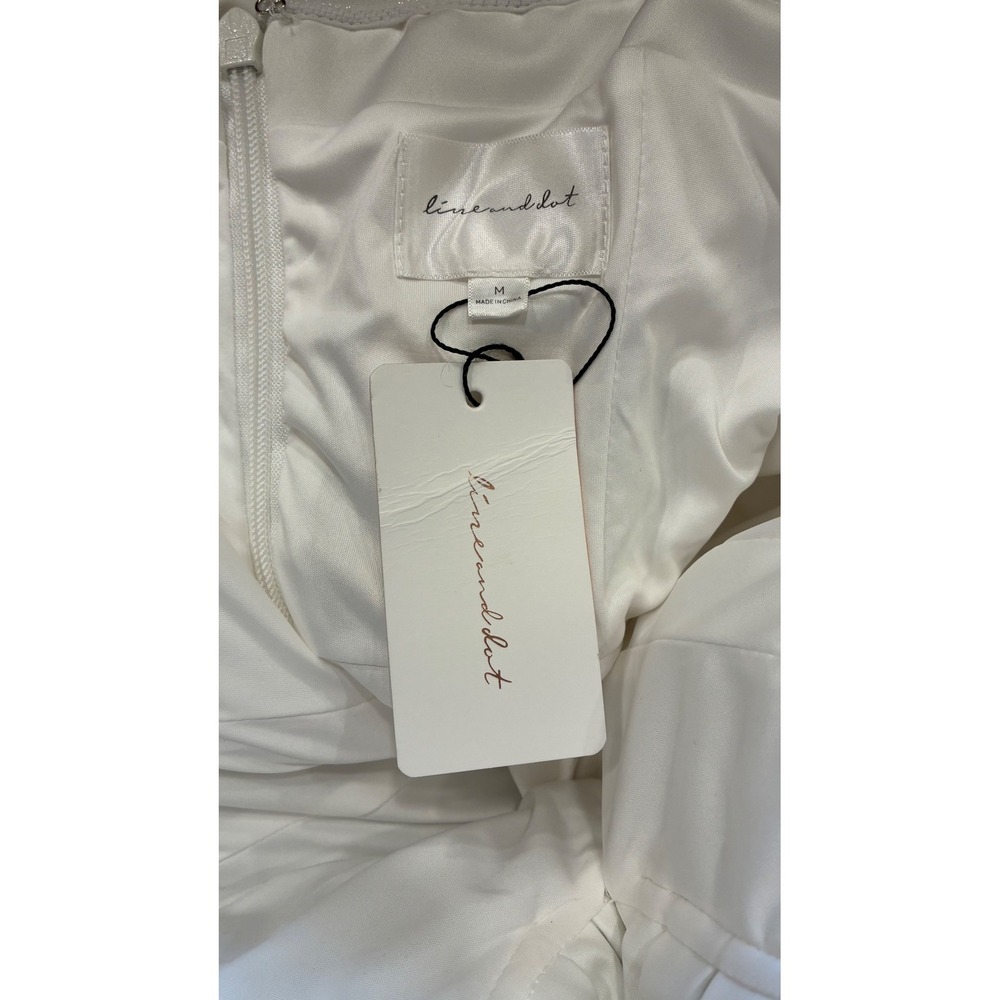 Line & Dot Goldie‎ Mini Off-shoulder Dress in Ivory Size Medium NWT - Picture 7 of 7